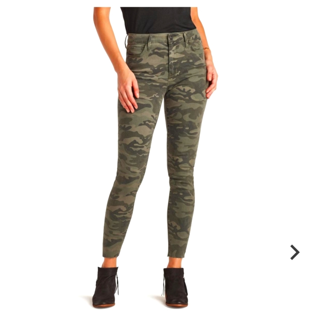 Sam Eldeman camo the kitten mid rise skinny ankle jeans size 25